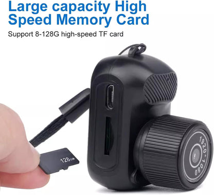 Compact 1080P Mini Keychain Camera - Capture Life's Moments with a Thumb-Sized Camcorder for Students and Kids