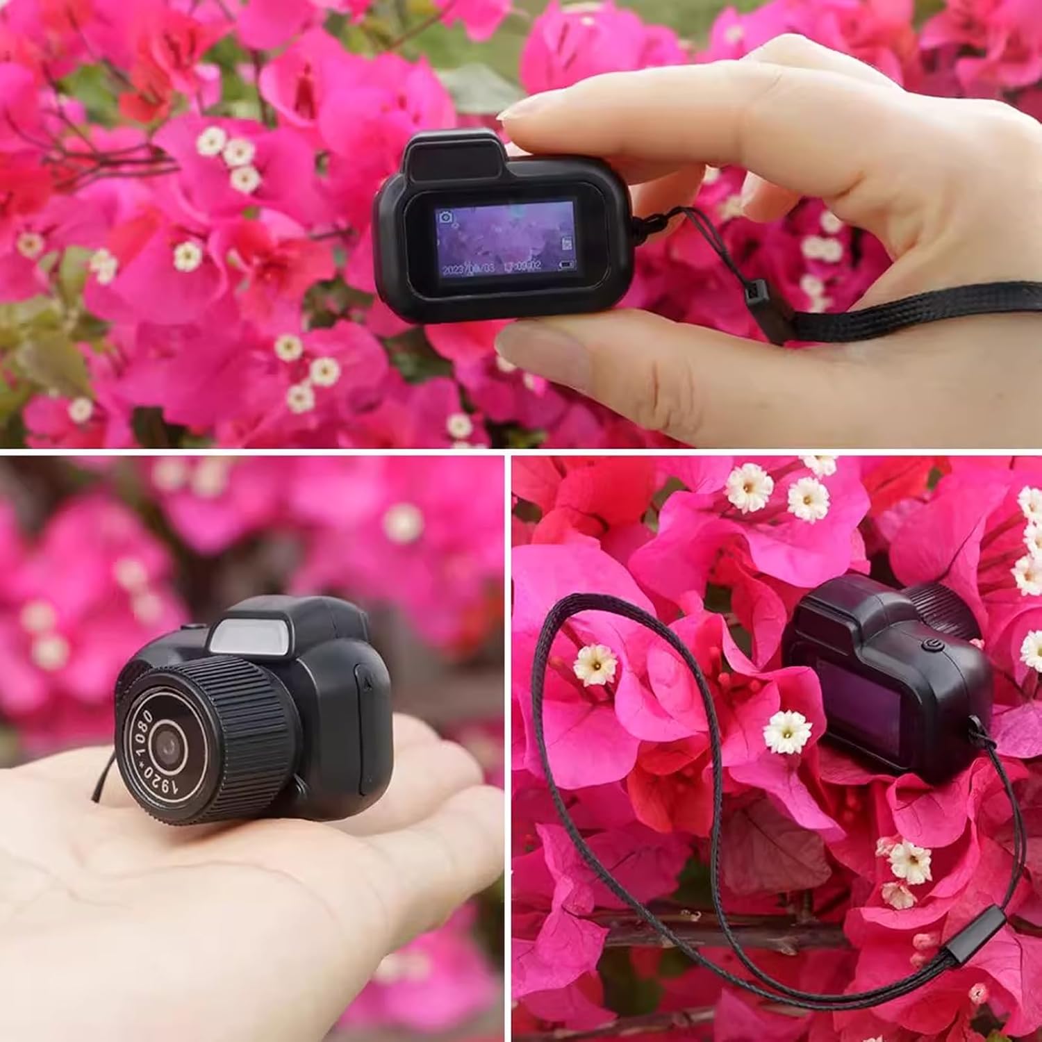 Compact 1080P Mini Keychain Camera - Capture Life's Moments with a Thumb-Sized Camcorder for Students and Kids